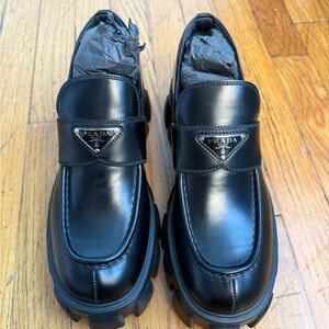 Prada Monolith Platform Loafers 40.5 — New, Never Worn — Black